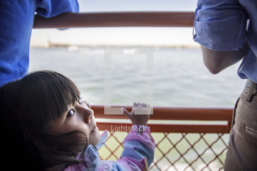 Little girl on a ferry