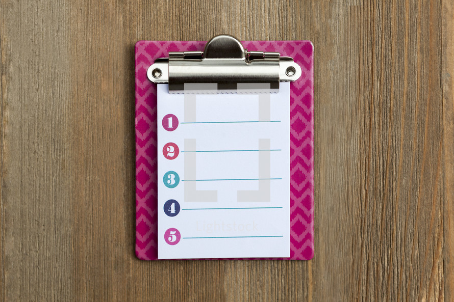 Clipboard with Blank Notepaper