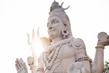 Hindu statue of Lord Shiva at the Kailasagiri Temple in India.