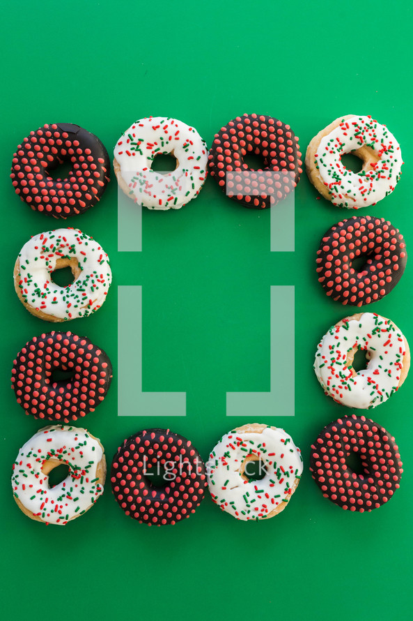 Christmas donut border 