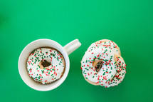 coffee and Christmas donuts 