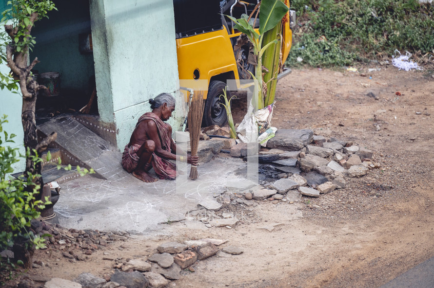 Woman working in India