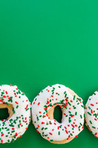 sprinkled Christmas donuts 