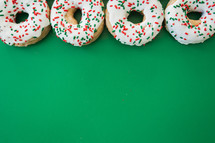 Christmas donuts border 