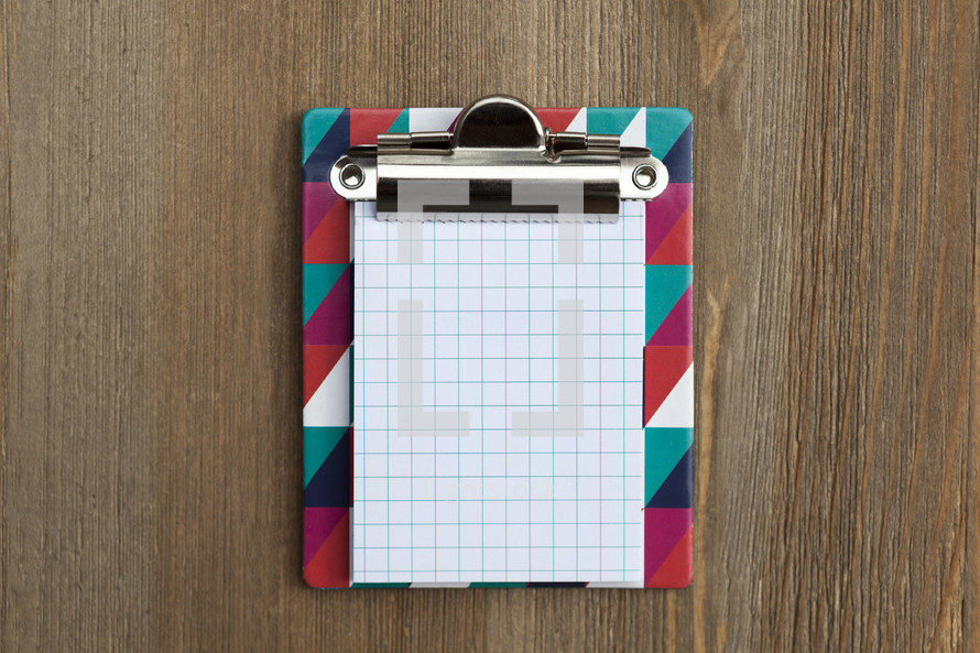 Clipboard with Blank Note Paper