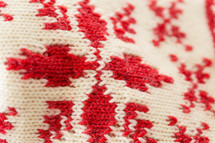 red and white Christmas sweater texture 