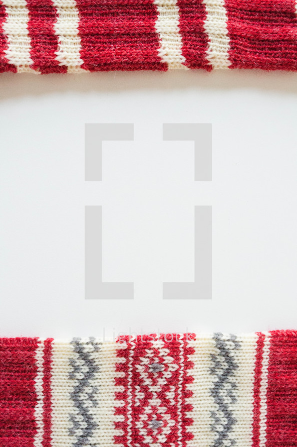 knit scarf border 