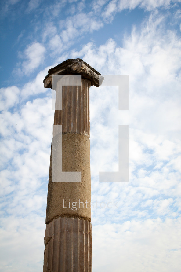 an ancient column 