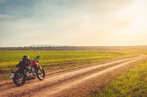 motorbike on a dirt road 
