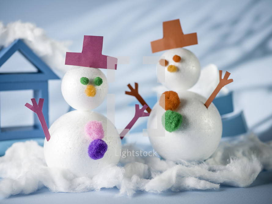 Winter craft snowmen