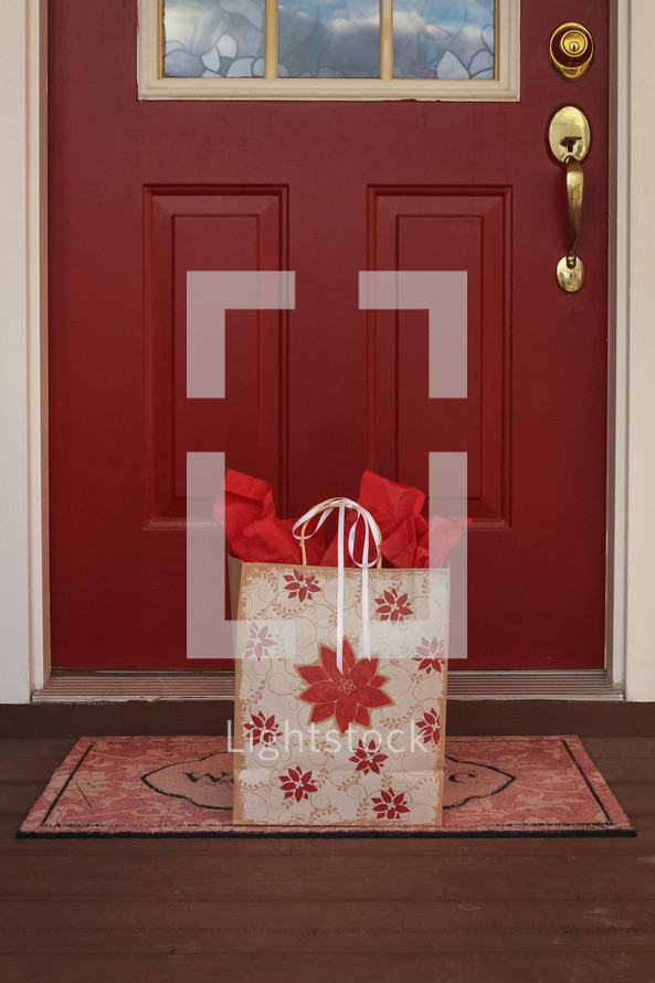 gift on a doorstep 