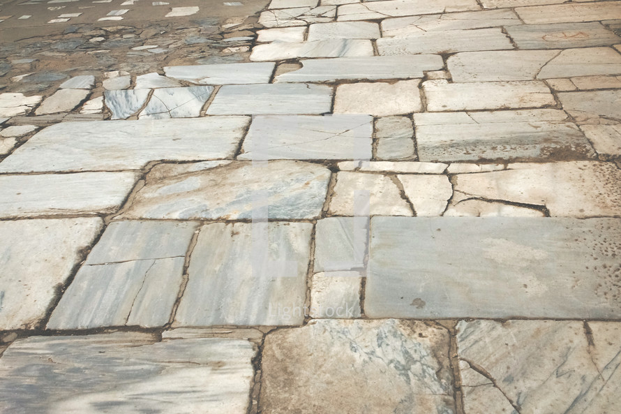 floor in ruins in Ephesus Turkey 