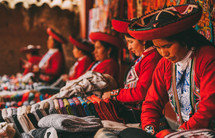 women in Peru sewing 