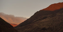 mountains in Peru at sunset 