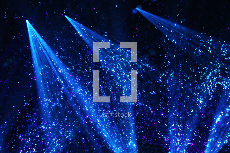 blue spotlights abstract backdrop 