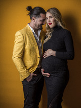 portrait of an expecting couple 