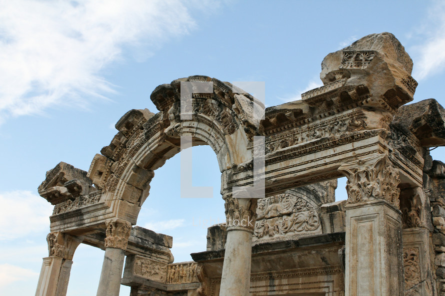 ancient ruins in Ephesus, Turkey