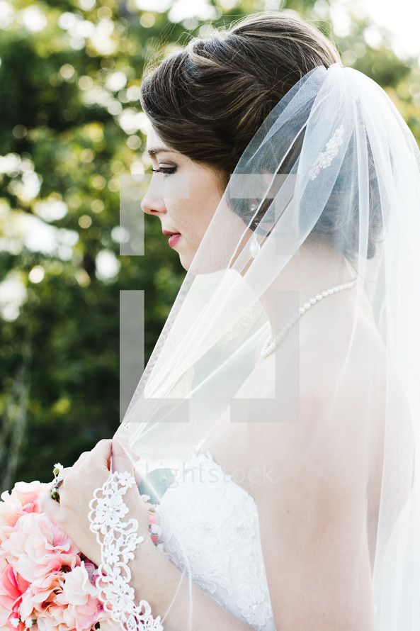 a bride with a veil 