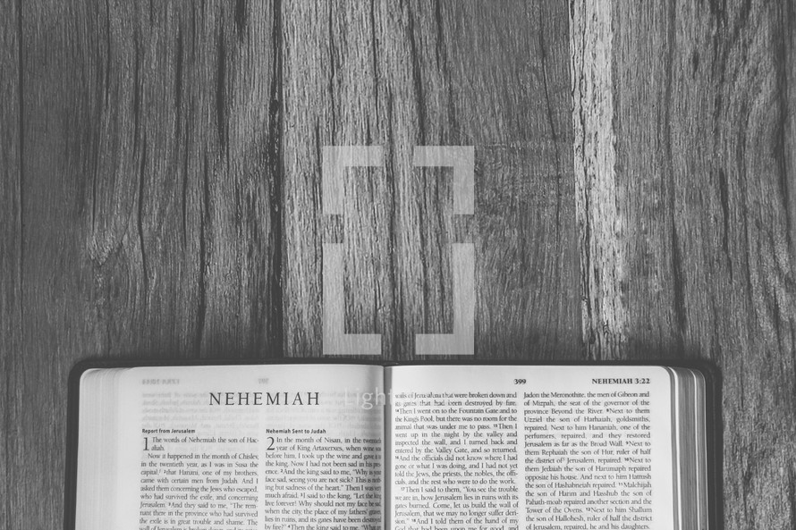 Bible opened to Nehemiah 