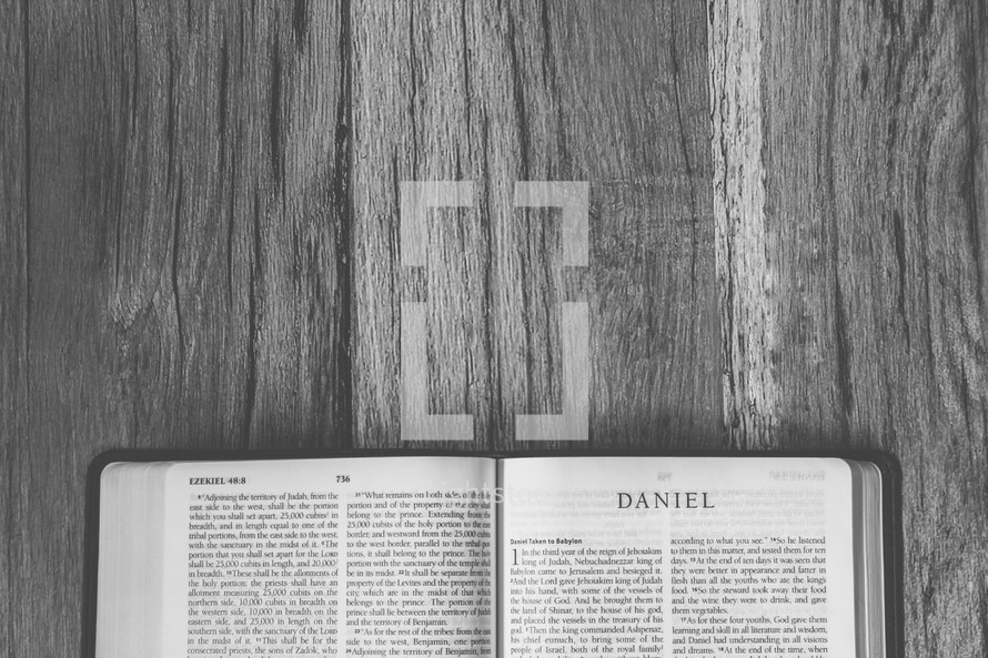 Bible opened to Daniel 