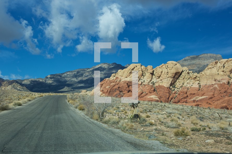 road through the Nevada desert
