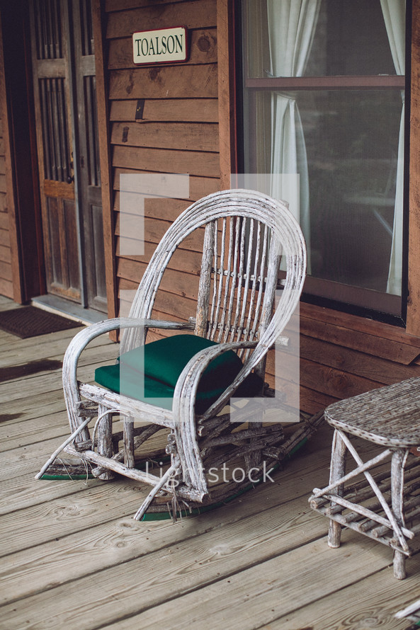 rustic rocking chair 
