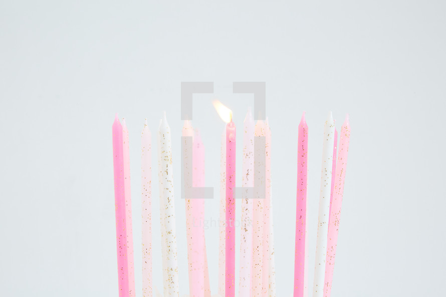 flames on a birthday candle 