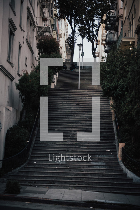 exterior stairs in a city 