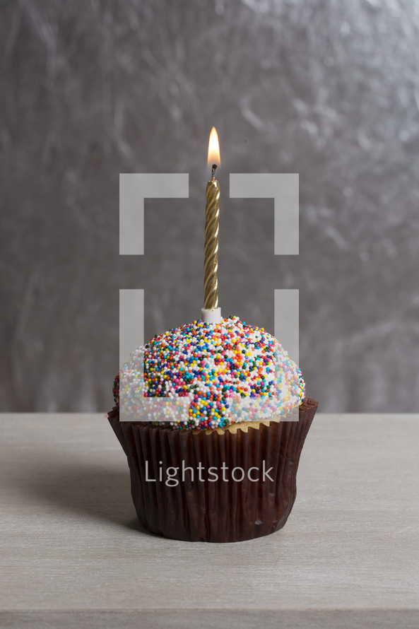 cupcake with candle 