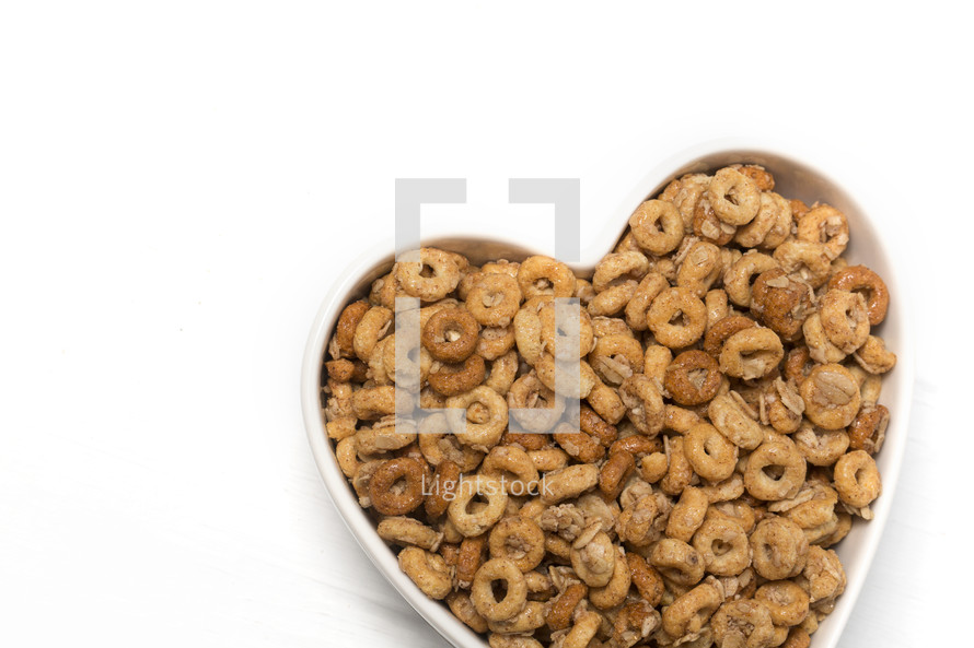 oats in a heart shaped bowl 