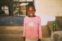 portrait of a smiling child in Kenya 