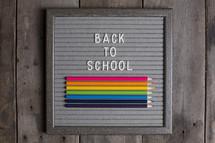 Back to school sign 