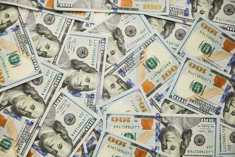  pile of cash background texture