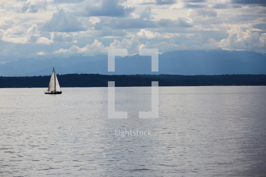 sailboat on a lake 