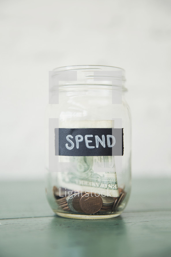 Spend money jar 