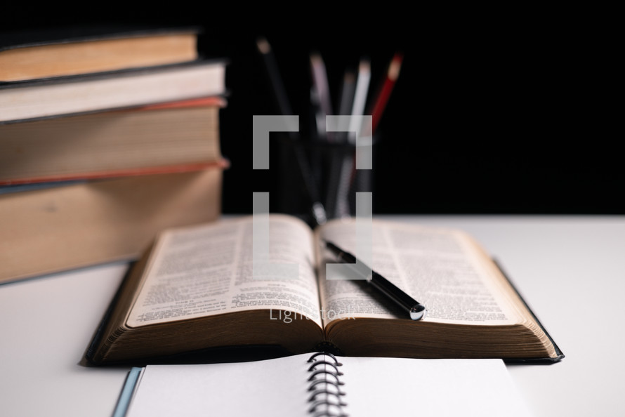 Stack of books, Bible