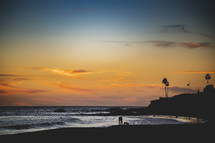 Newport Beach at sunset 