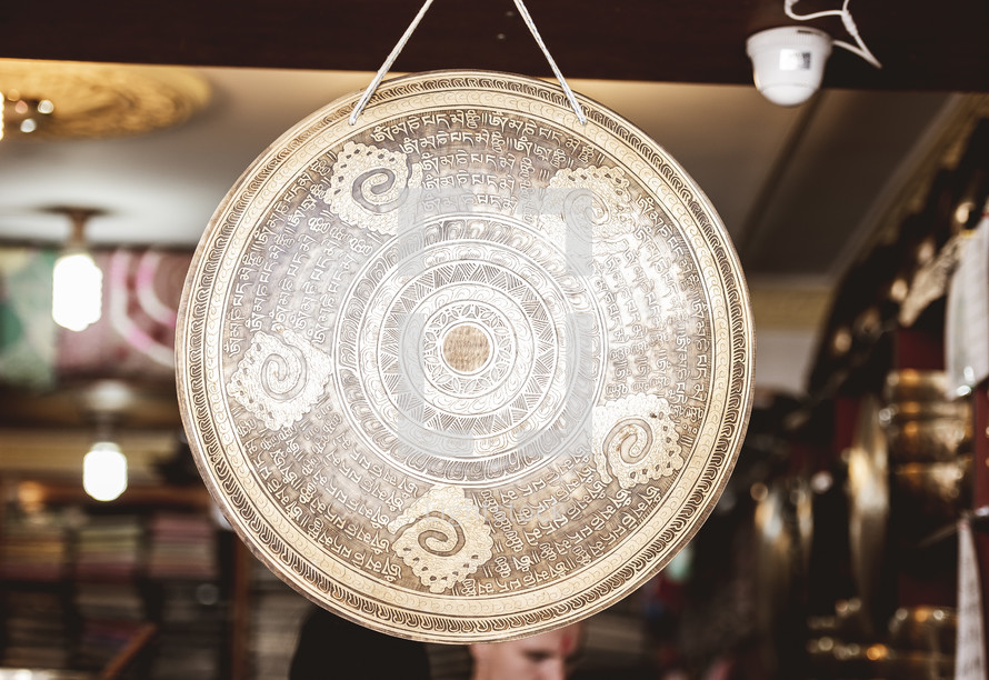 brass gong in Tibet