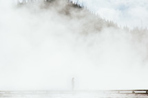dense fog in Glacier National Park 