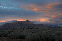 Utah landscape at sunset 