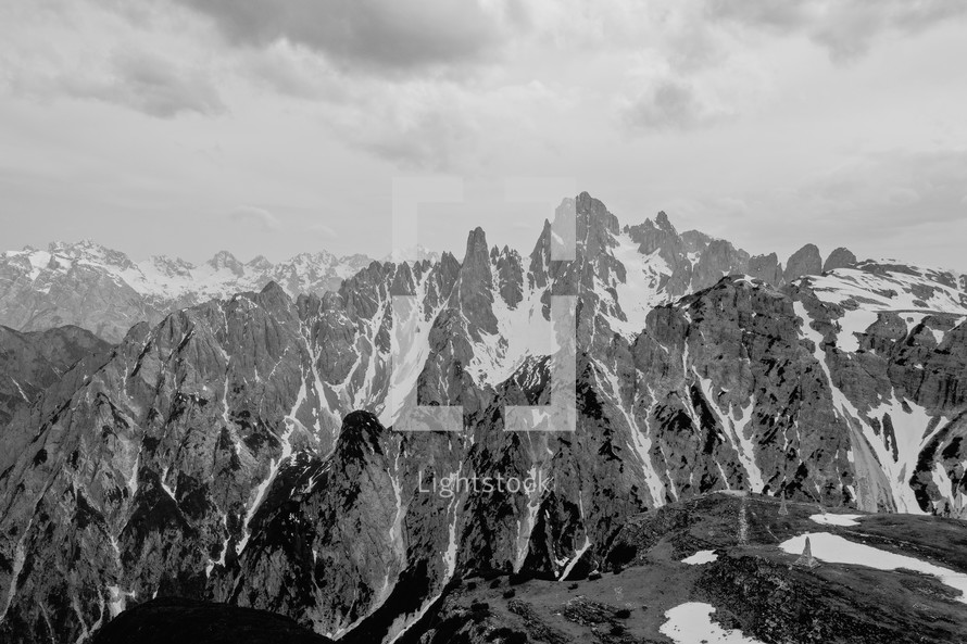 mountain landscape in the Dolomites in Italy