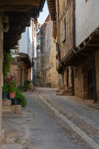 Old street of San Martin de Trevejo, Caceres, Extremadura, Spain