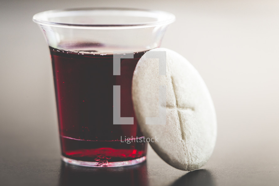 communion cup and wafer 