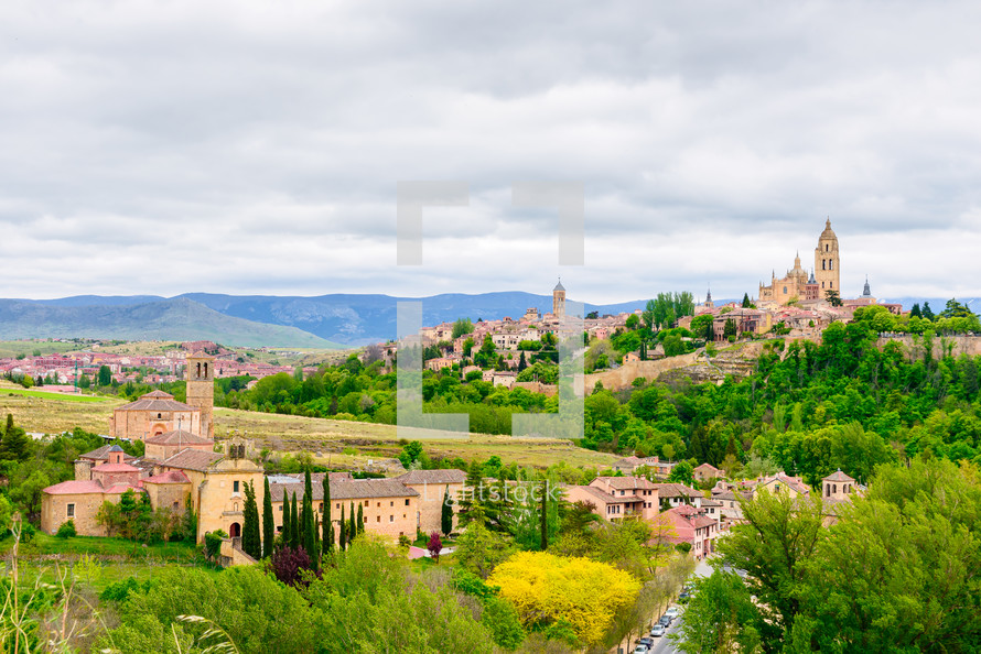 Alcazar and Cathedral of Segovia, Castilla y Leon, Spain