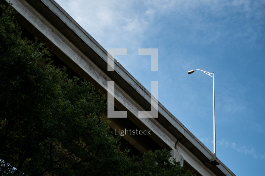 overpass and street lamp 