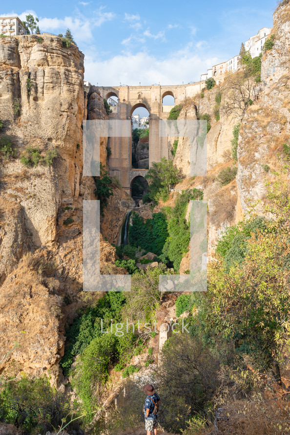 View of the New Bridge of Ronda, Andalusia, Spain