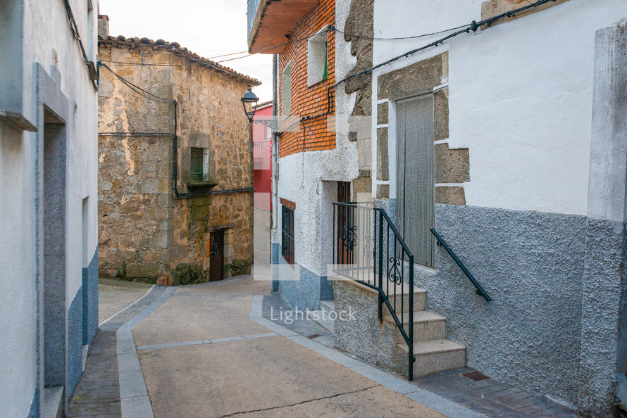 Old street of Villamiel, Caceres, Extremadura, Spain