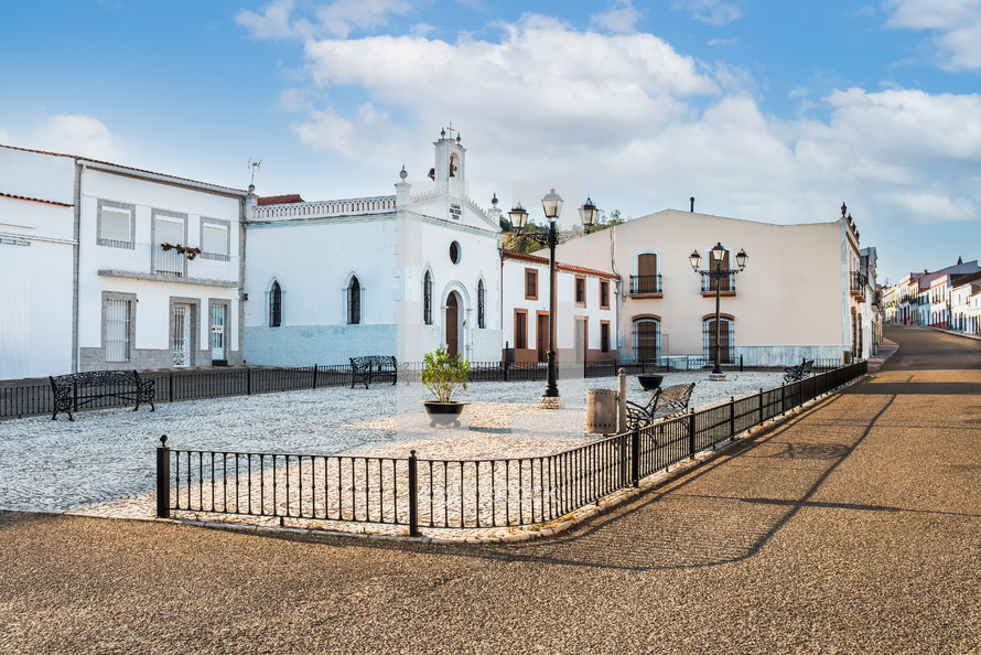 Chapel of the Holy Angel in Alconchel, Badajoz, Extremadura, Spain