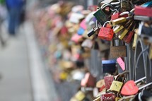 love locks on a bridge 