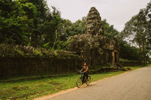 Child riding a bike in Cambodia 